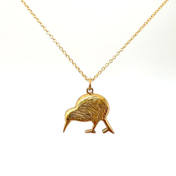 Kiwi Necklace, Gold plated