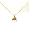 Petite Kiwi Necklace, Gold Plated