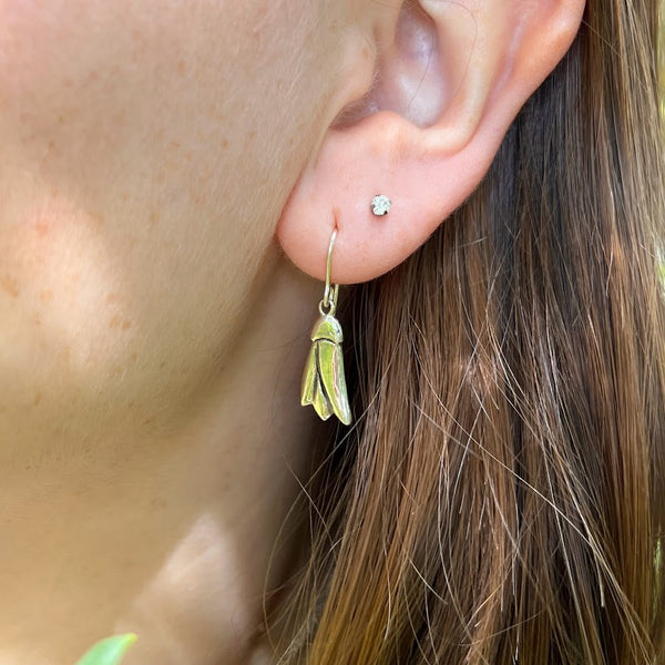 Kōwhai Flower earrings, Gold