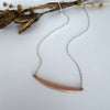 Petite Eucalyptus Leaf Necklace, Brushed Copper
