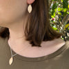Petite Leaf Necklace, Bronze