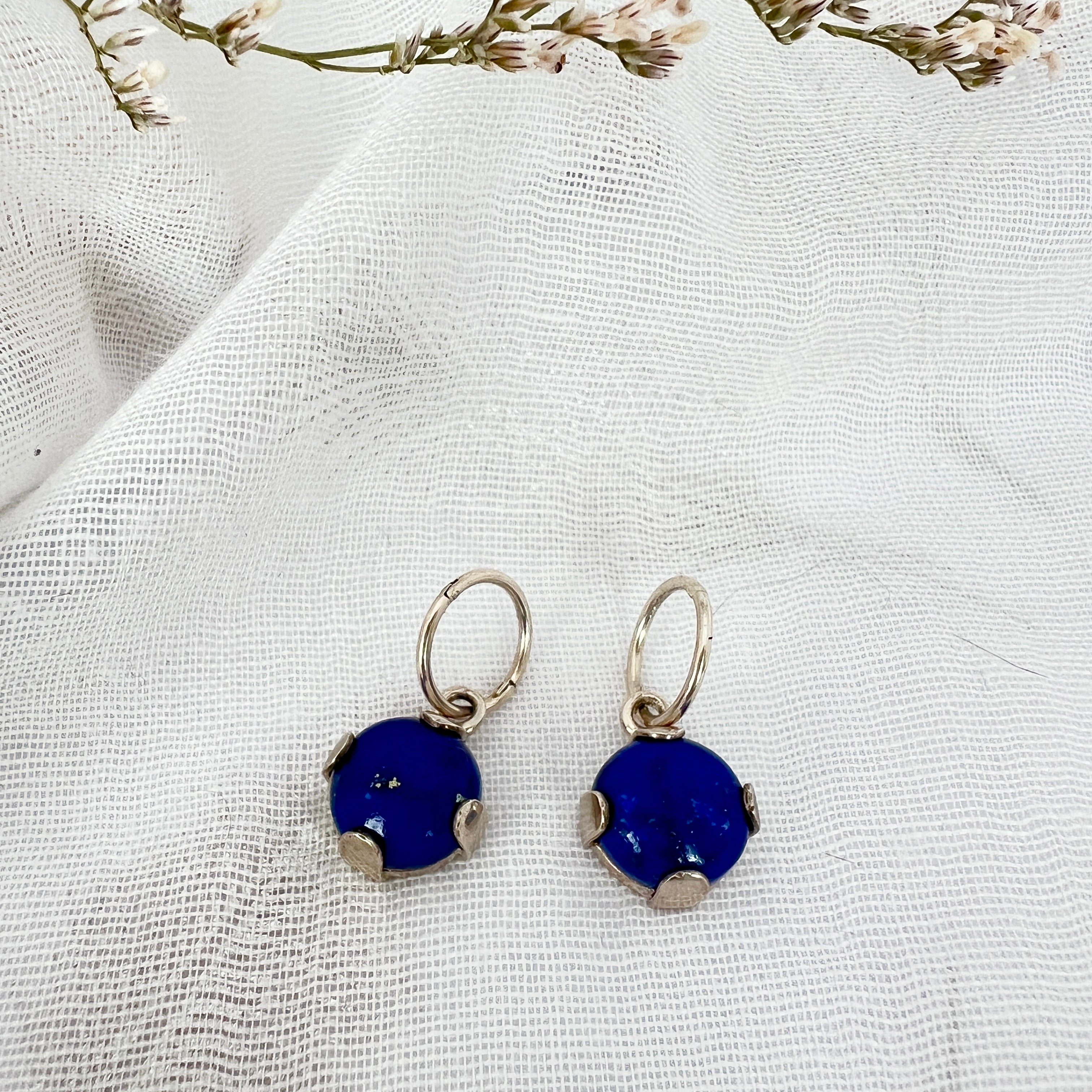Lapis Lazuli Earrings on Silver Sleepers