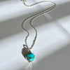Copper Turquoise Gemstone Necklace – Handcrafted Sterling Silver Pendant