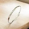 Bangle, 3mm wide, Hammered Sterling Silver