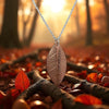 Leaf Necklace, Imprinted Copper