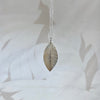 Leaf Necklace, Imprinted Sterling Silver