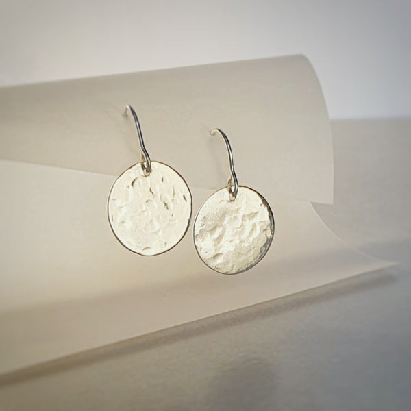 Full Moon Earrings, Sterling Silver