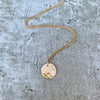 Full Moon Disc Necklace, Gold