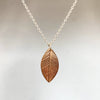 Petite Leaf Necklace, Copper