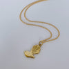 Petite Pīwakawaka - Fantail Necklace, Gold Plate