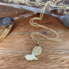 Petite Pīwakawaka - Fantail Necklace, Gold