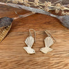 Pīwakawaka - Fantail Earrings, Gold