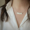 Aroha Banner Necklace, Sterling Silver