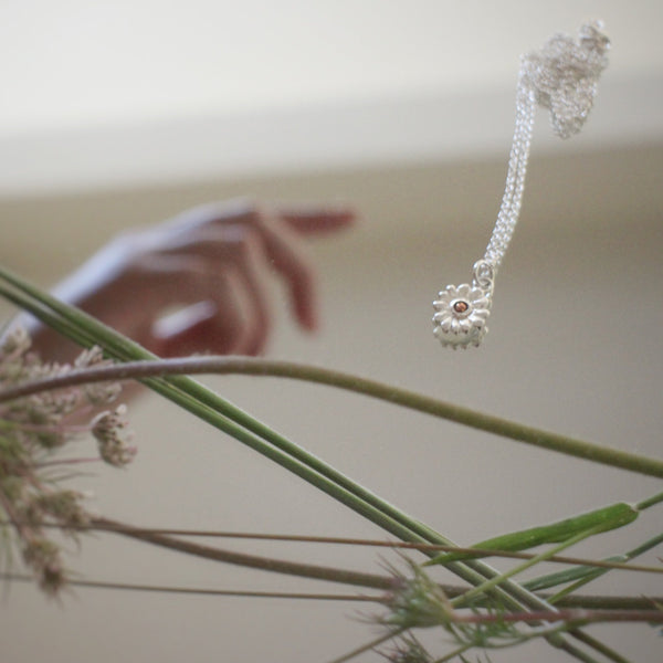 Mountain Daisy Necklace, sterling silver