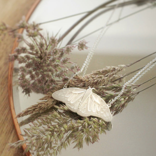 Monarch Butterfly Necklace, Sterling Silver