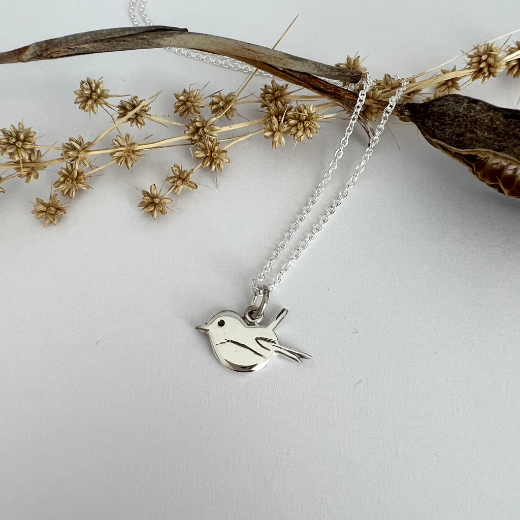 Petite Miromiro - Tomtit Necklace, Sterling Silver