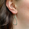 Freeform Triangle Earrings, Sterling Silver