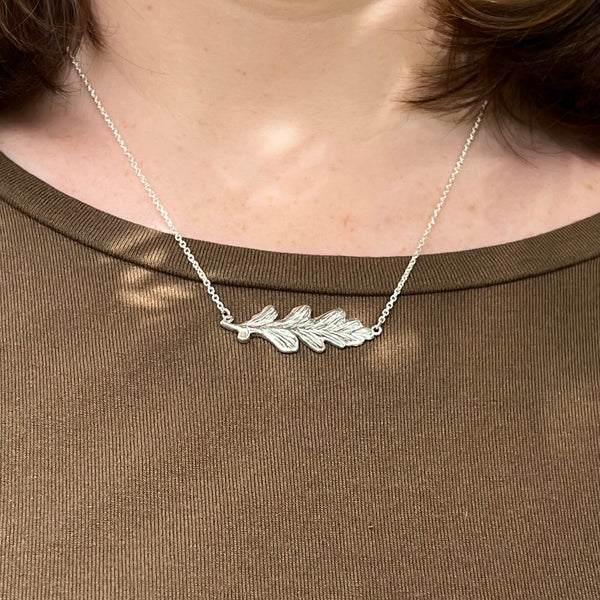 Tānekaha - Celery Pine necklace, Sterling Silver