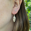 Pōhutukawa Leaf earrings, sterling silver