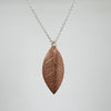Leaf Necklace, Imprinted Copper
