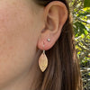 Leaf  Earrings, Imprinted Copper