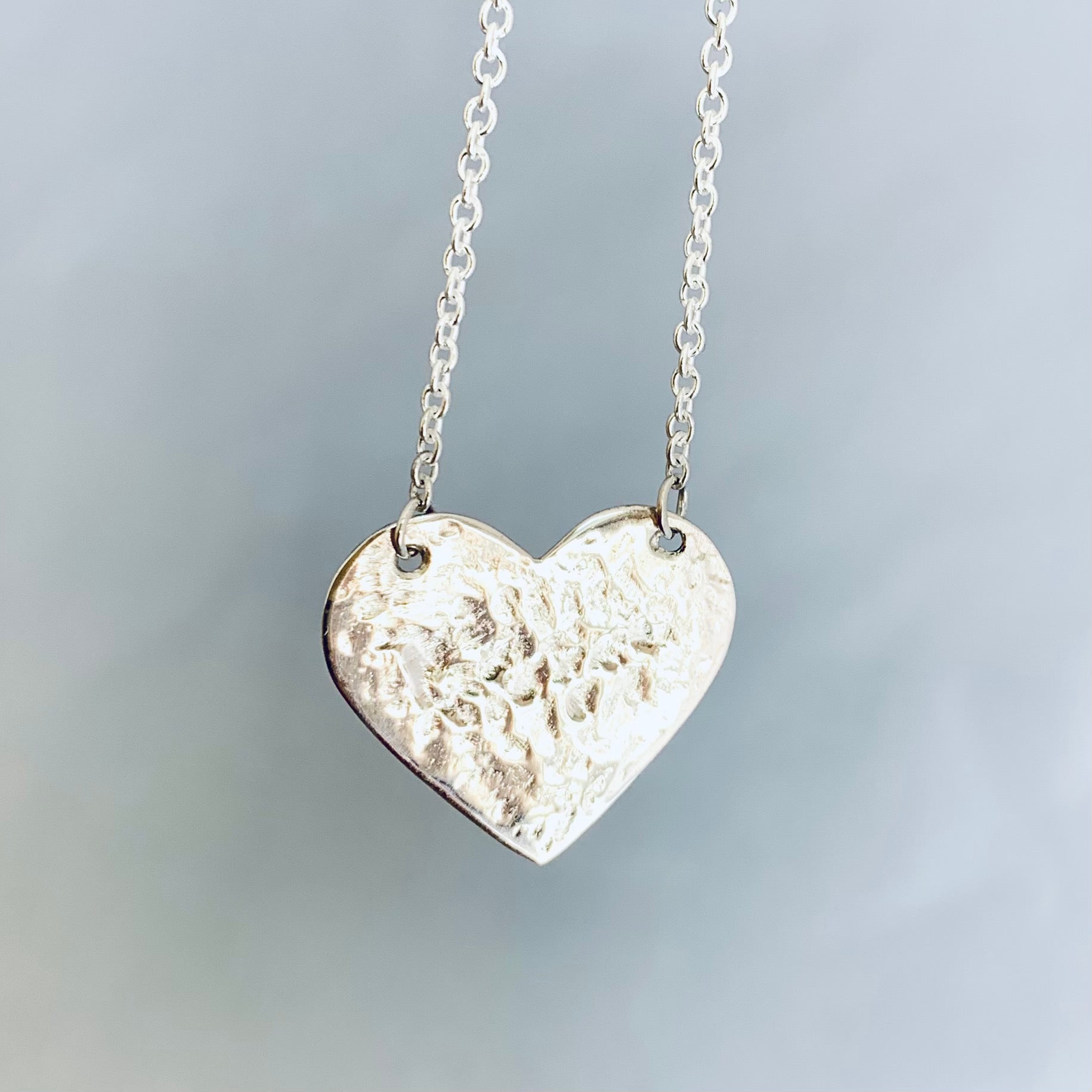 Heart Necklace, Petite, Sterling Silver