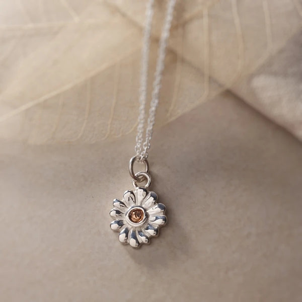 Mountain Daisy Necklace, sterling silver