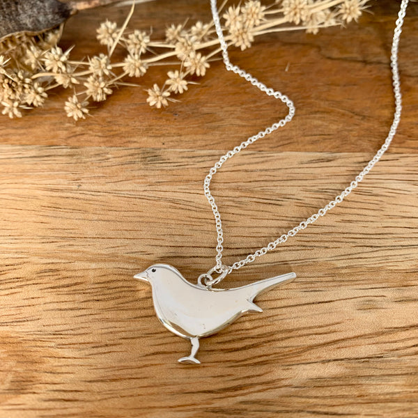 Petite Blackbird Necklace, Sterling Silver